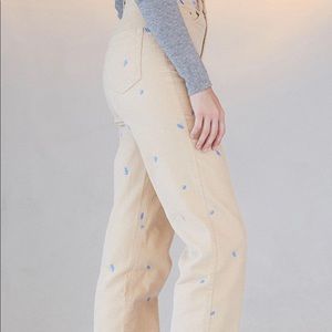 CorduroyTan PacSun Jeans with mushroom detailing, size 24, womens :)